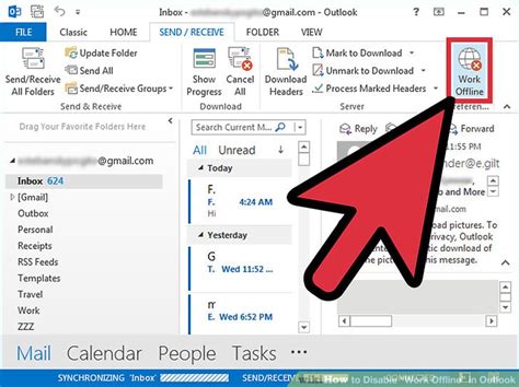 Work offline in Outlook .